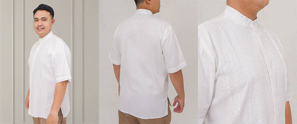 Promo Baju Koko Pria Putih Lengan Pendek Bahan Adem Keren