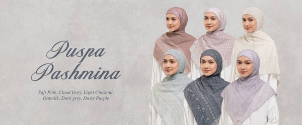 Jual Pashmina Instan Puspa Baiti, Pashmina Chiffon Etnik Terbaik Anti Ribet dari DOA Indonesia