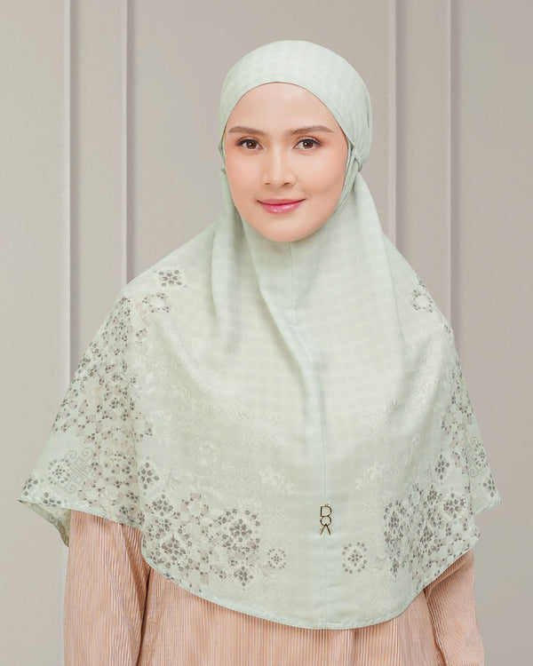 Baiti Airi Khimar ( Timeless ) - Green Lily