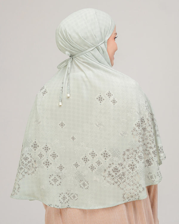 Baiti Airi Khimar ( Timeless ) - Green Lily