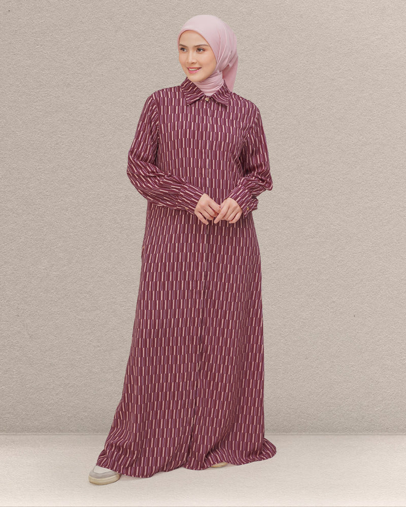 Alzeina Dress - Burgundy