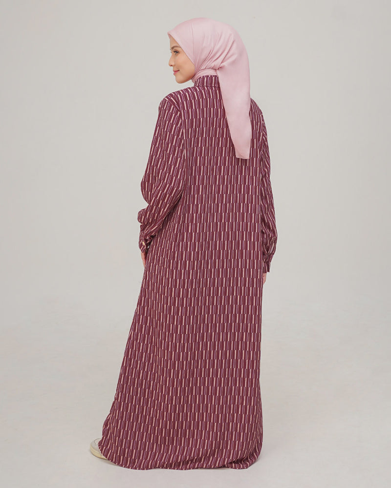 Alzeina Dress - Burgundy