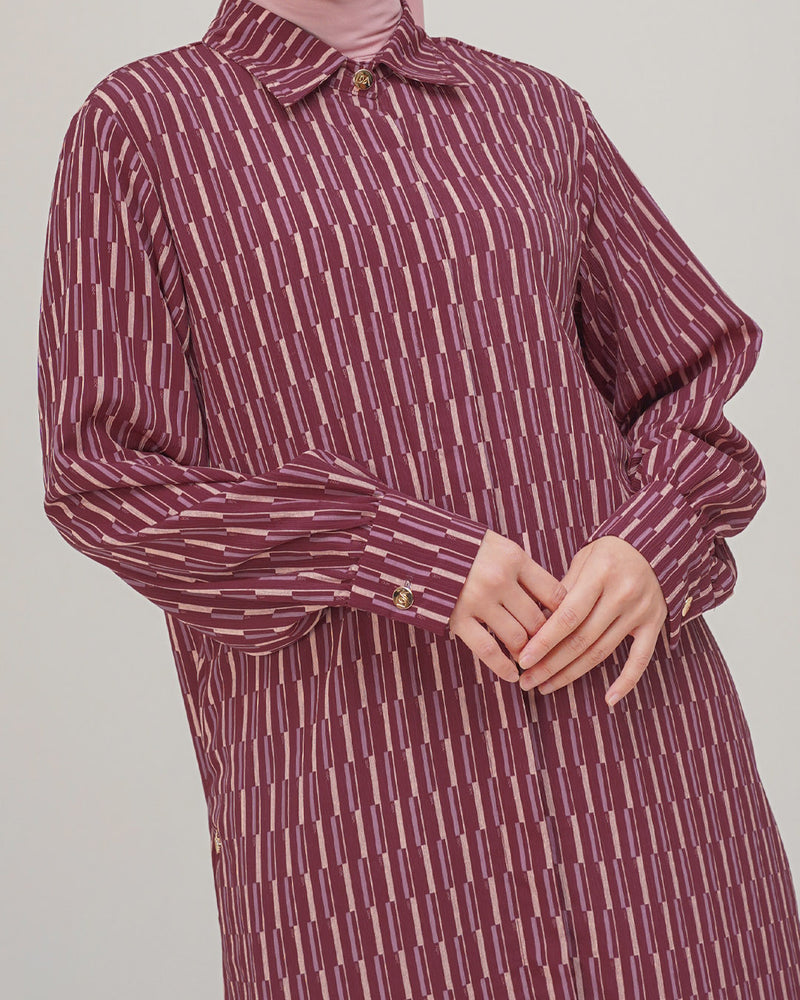 Alzeina Dress - Burgundy