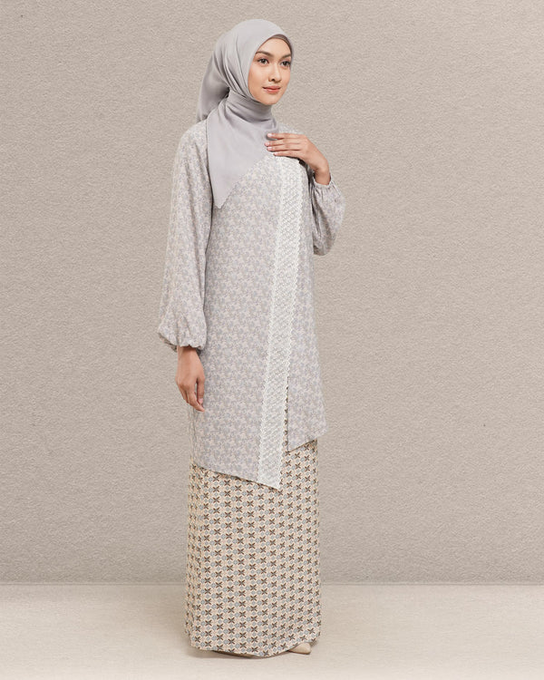 Puspa Tunic Set - Cloud Gray