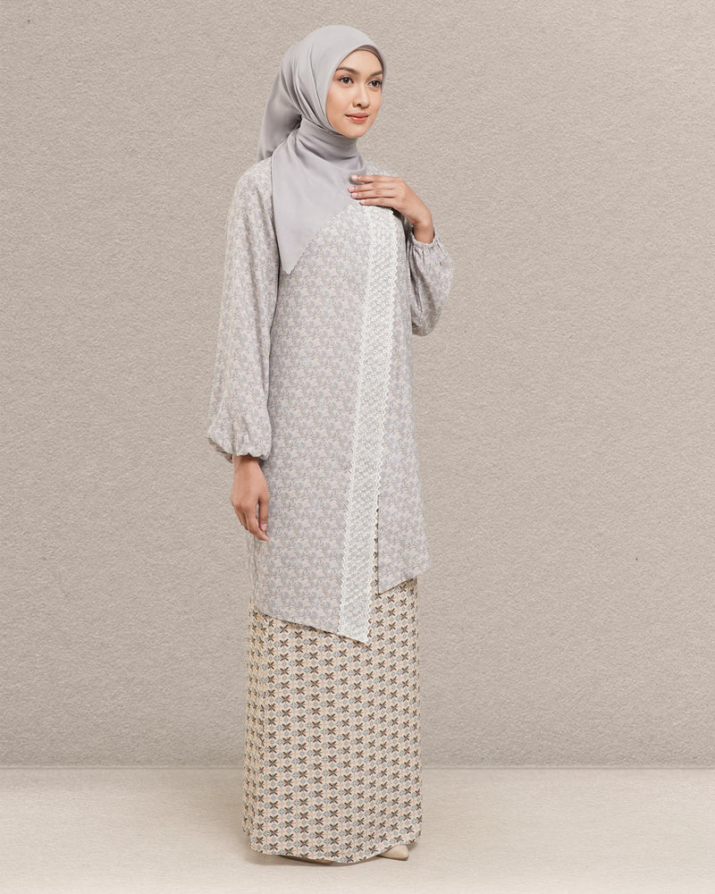 Puspa Tunic Set - Cloud Gray