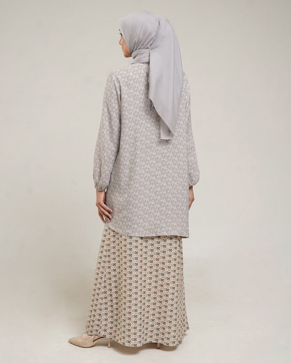 Puspa Tunic Set - Cloud Gray