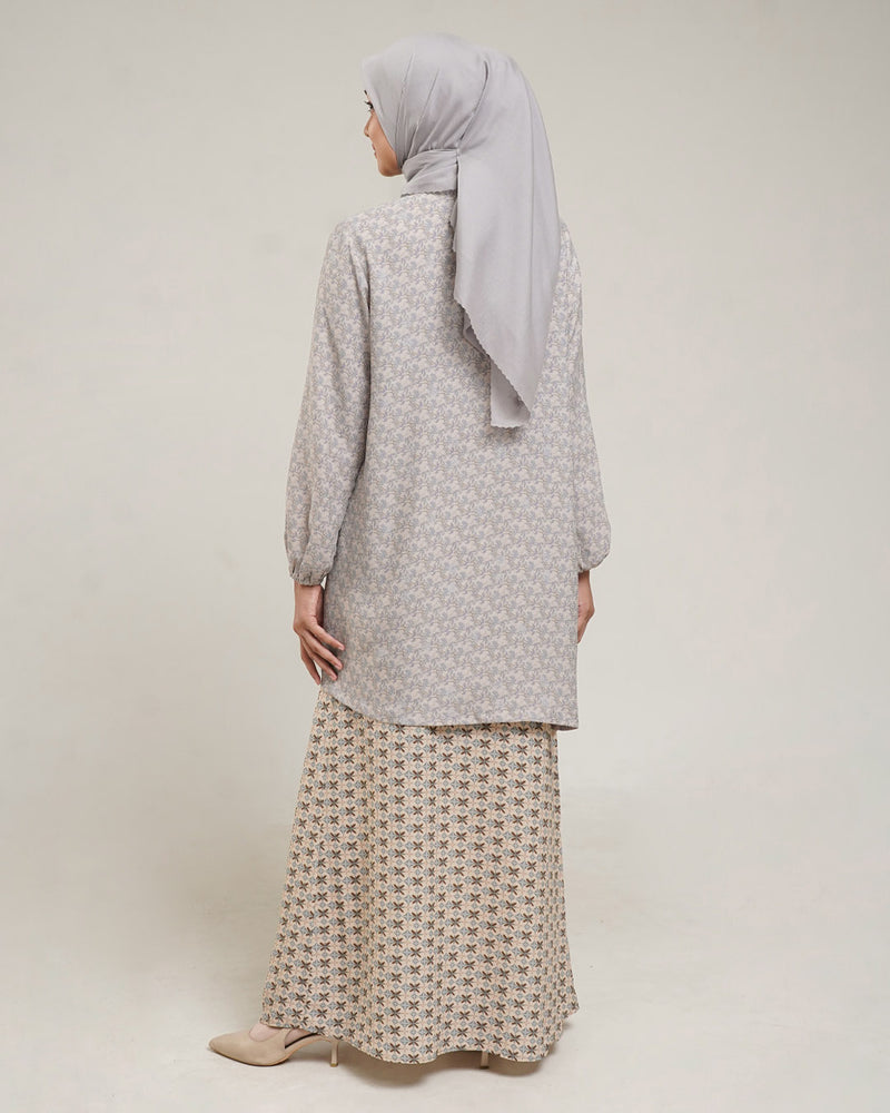 Puspa Tunic Set - Cloud Gray