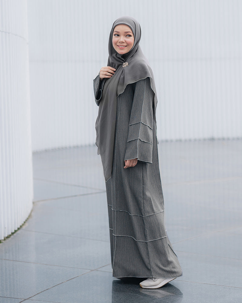 Khareema Dress Set - Ash Grey
