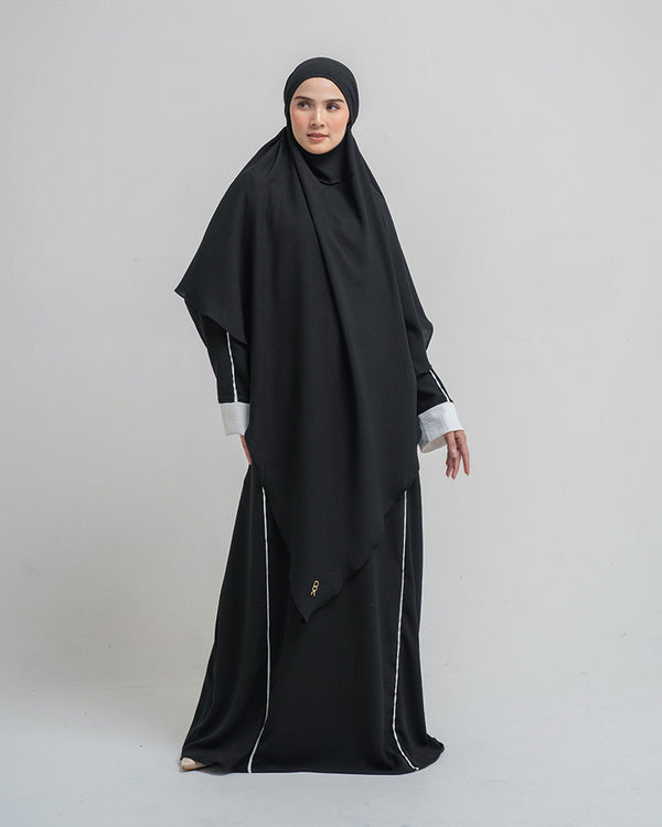 Fairuz Set Khimar - Black