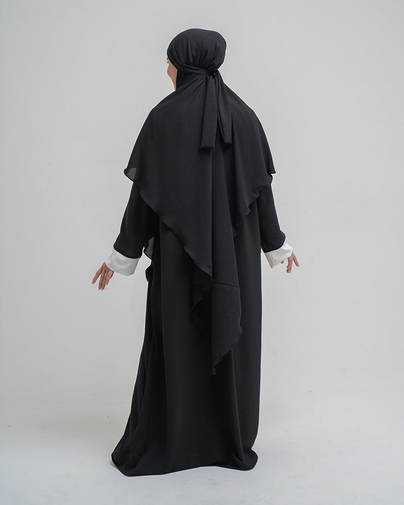Fairuz Set Khimar - Black