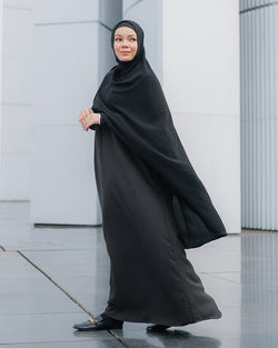 Alana Dress Black Set Khimar