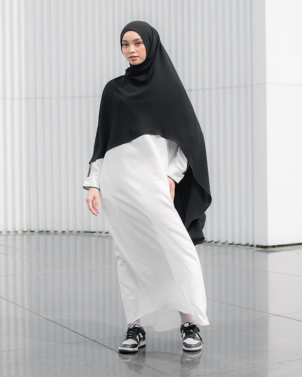 Alana Dress White Set Khimar