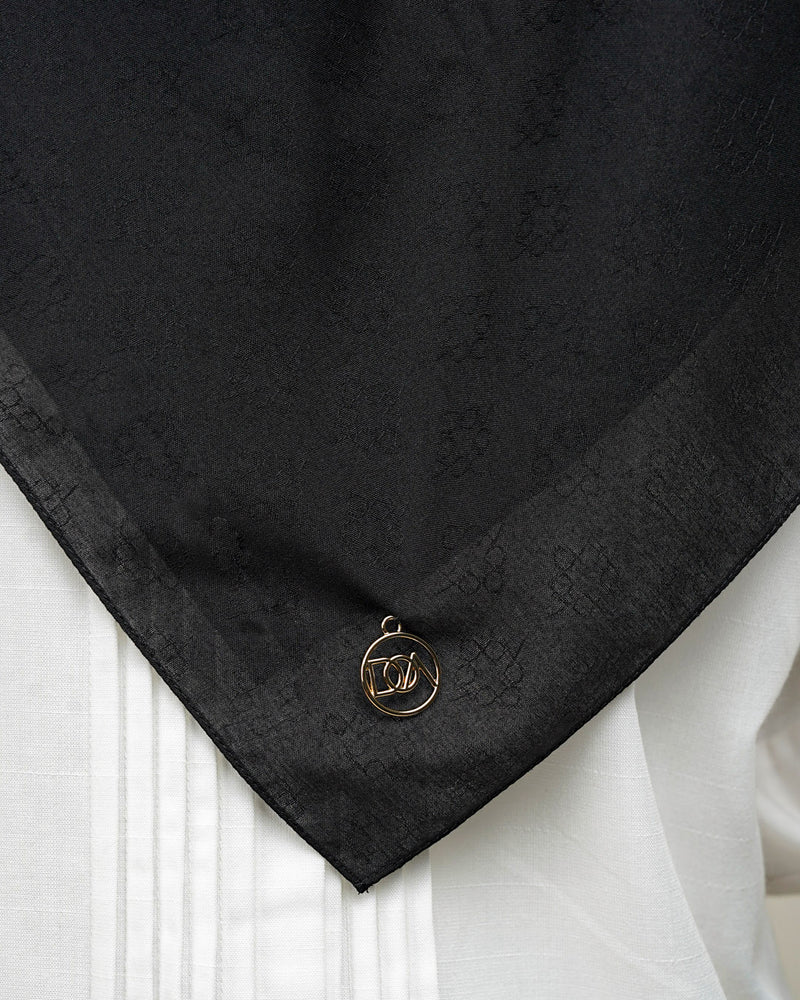 Elea Jacquard Scarf - Black