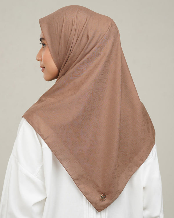 Elea Jacquard Scarf - Mocca Mouse