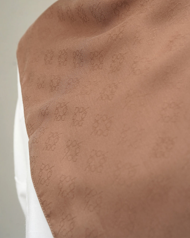 Elea Jacquard Scarf - Mocca Mouse