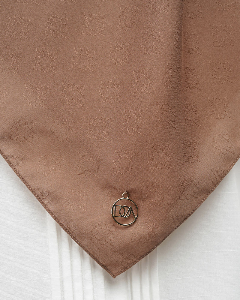 Elea Jacquard Scarf - Mocca Mouse