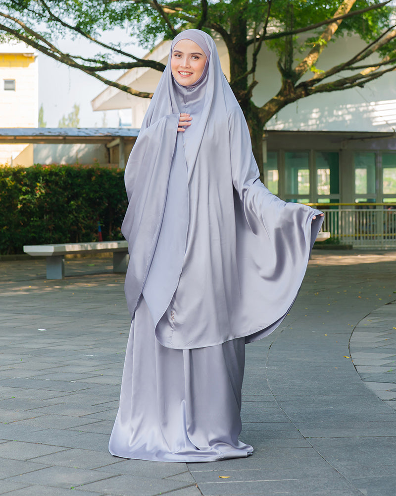 DOA x Wardah  : Qeenara Prayer Robe - Gray