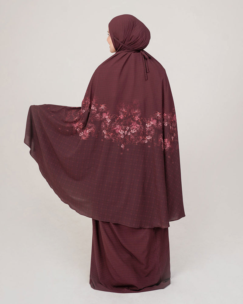 Haifa Prayer Robe - Burgundy