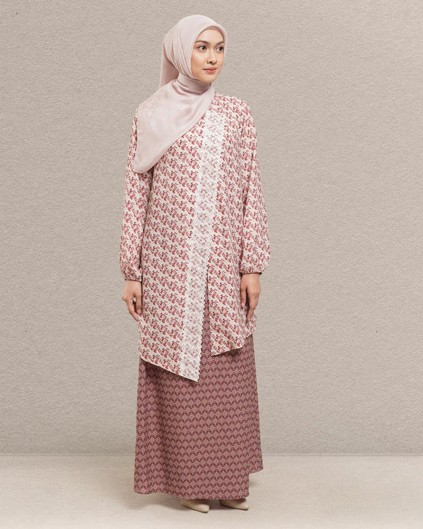 Puspa Tunic Set - Cherry Wood