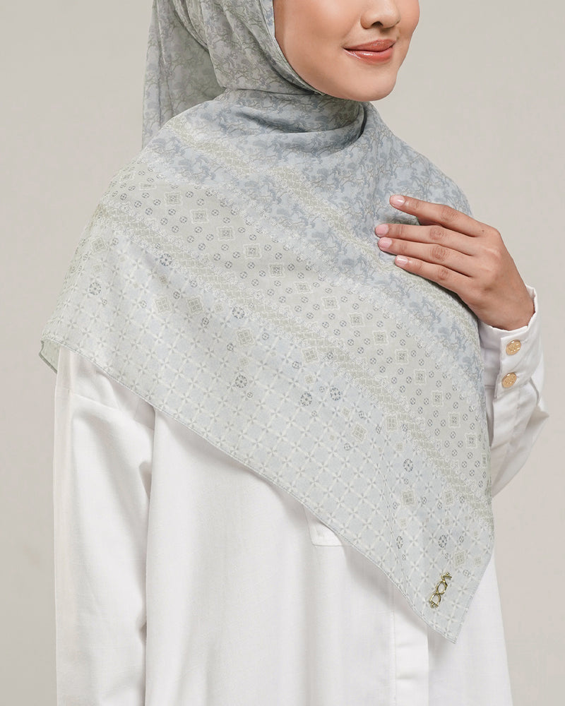 Puspa Pashmina Instan - Cloud Gray