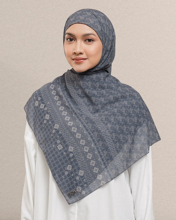 Puspa Pashmina Instan - Dark Gray