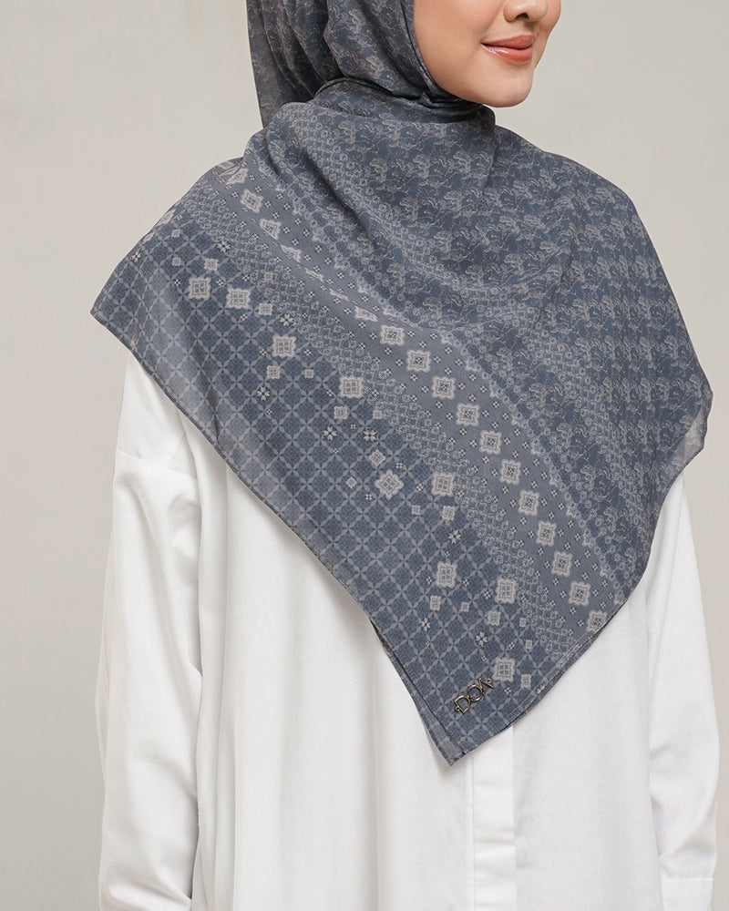 Puspa Pashmina Instan - Dark Gray