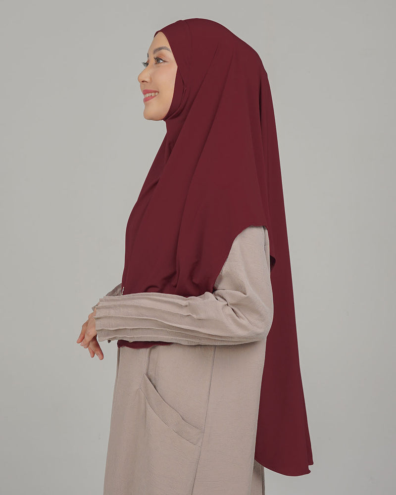 Sherlyta Khimar (Simplicity) - Maroon