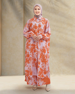 Yasira Tunic Set - Tangerine