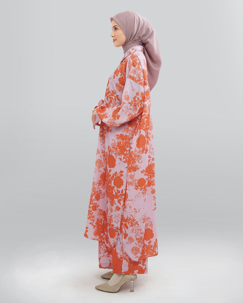 Yasira Tunic Set - Tangerine