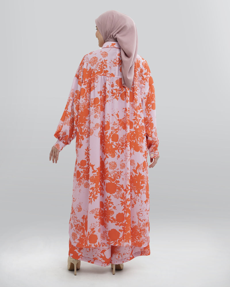 Yasira Tunic Set - Tangerine