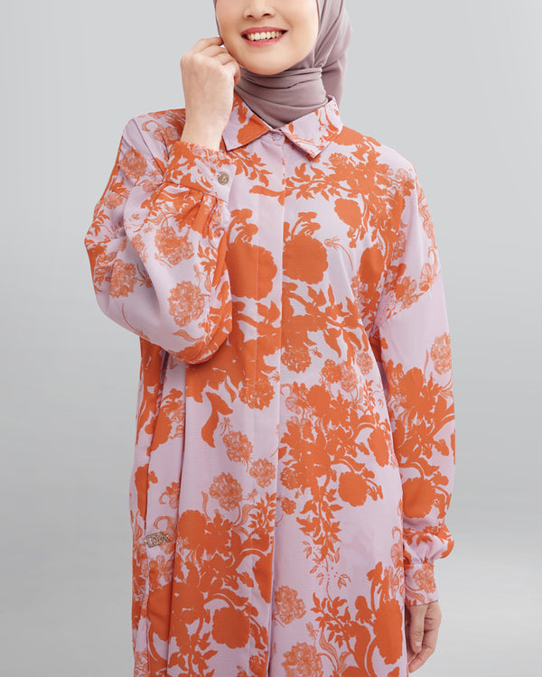 Yasira Tunic Set - Tangerine