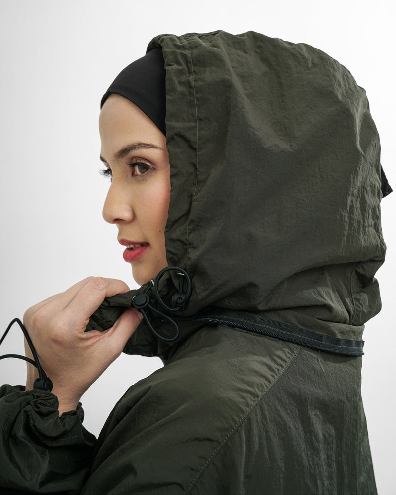 Active Jacket Olive - Free Hijab Sport