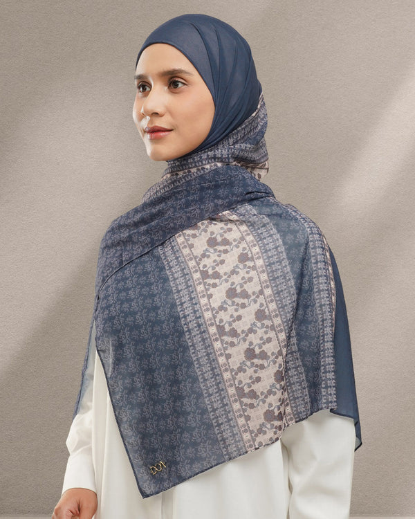 Luna Pashmina Instan - Navy