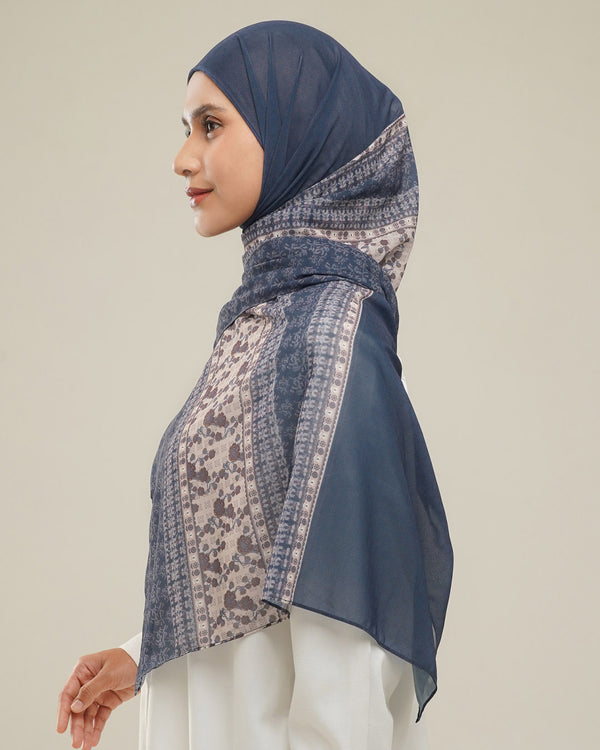Luna Pashmina Instan - Navy