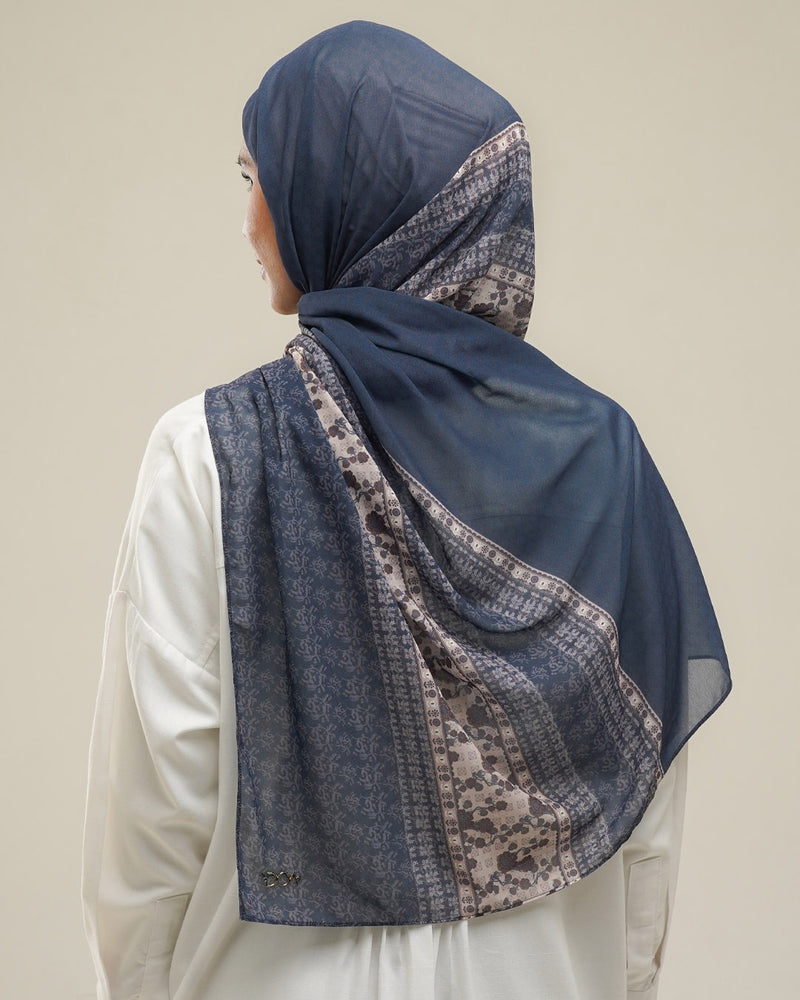 Luna Pashmina Instan - Navy