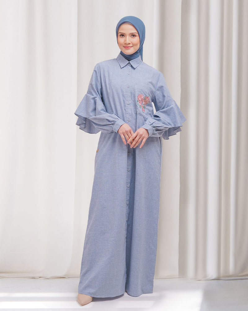 Safiya Dress - Blue