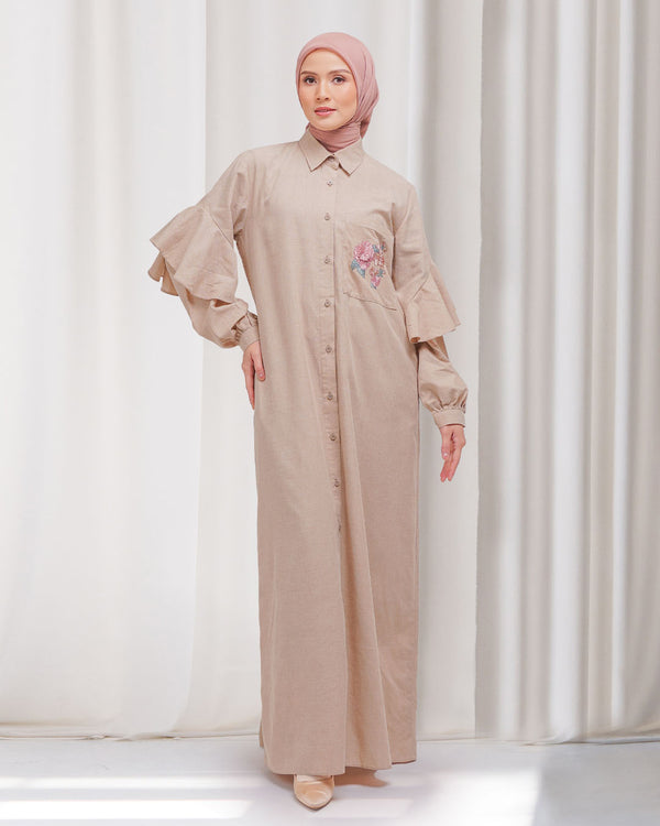 Safiya Dress - Brown