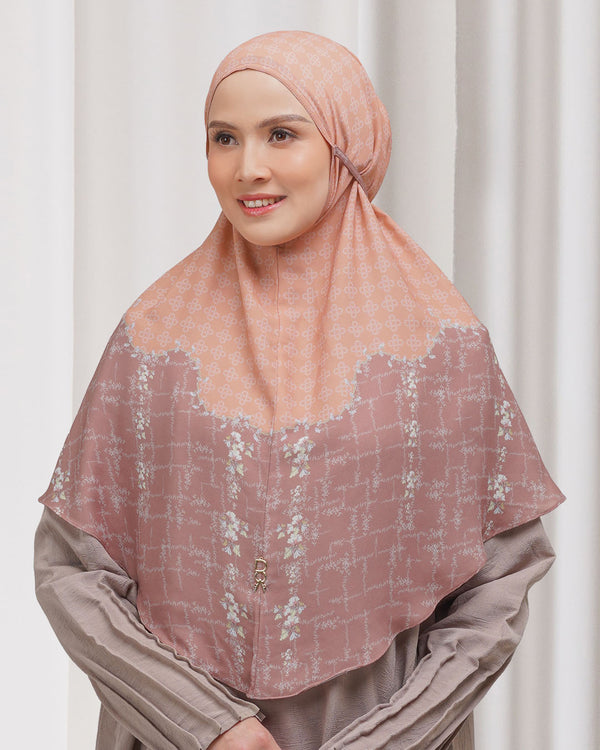 Baiti Silene Khimar ( Simplicity ) - Coral Salmon