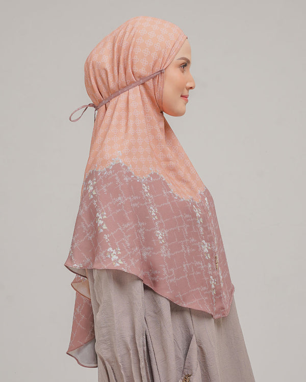 Baiti Silene Khimar ( Simplicity ) - Coral Salmon