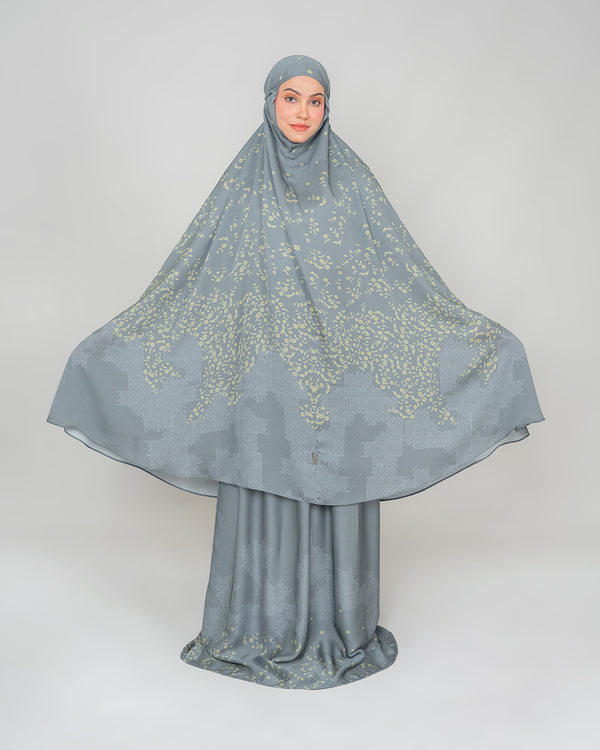 Fayla Prayer Robe - Stone Blue