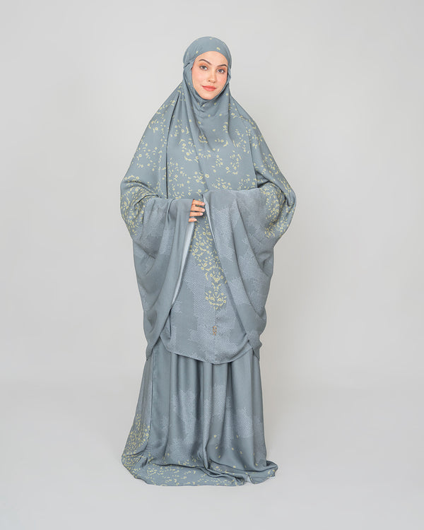 Fayla Prayer Robe - Stone Blue