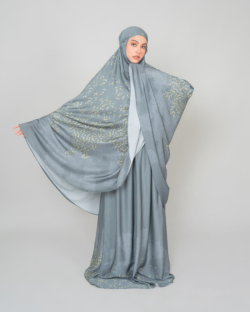 Fayla Prayer Robe - Stone Blue