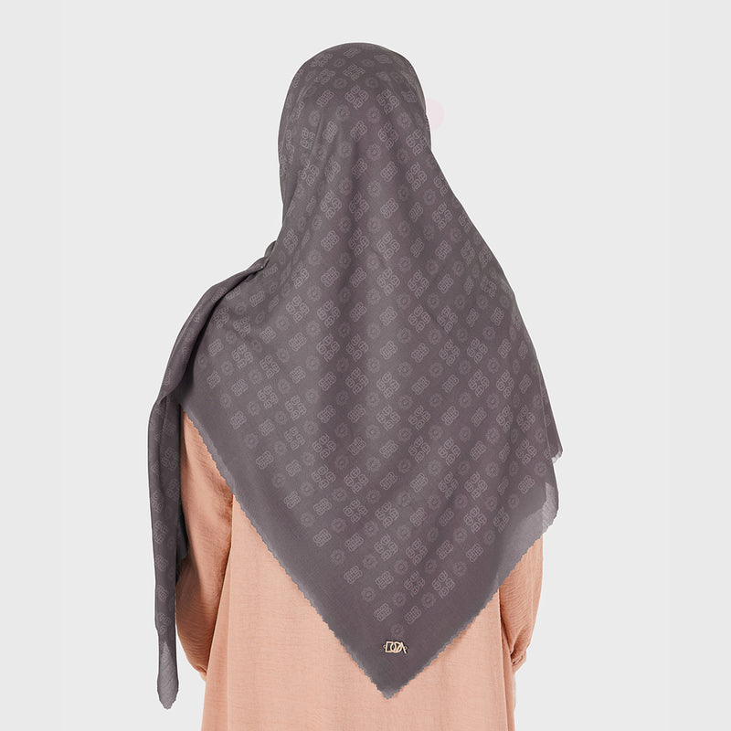 Eleonare Monogram Scarf Syar'i - CocoBrown